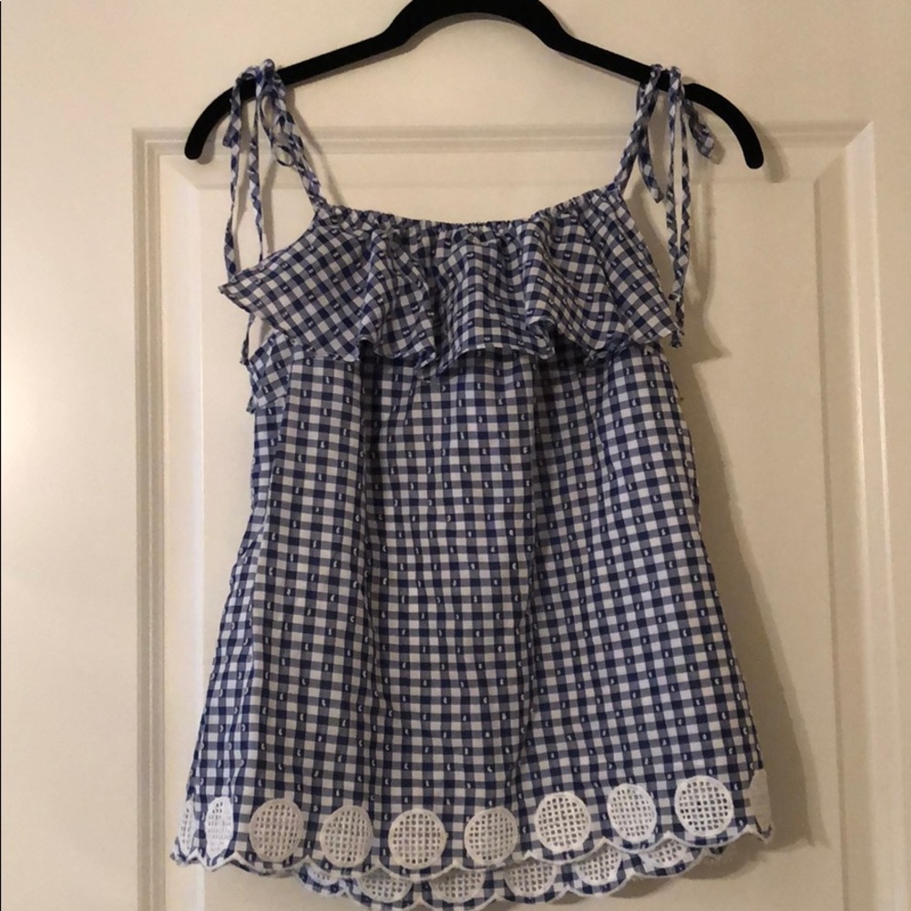 J.Crew Tie-Shoulder Gingham Camisole